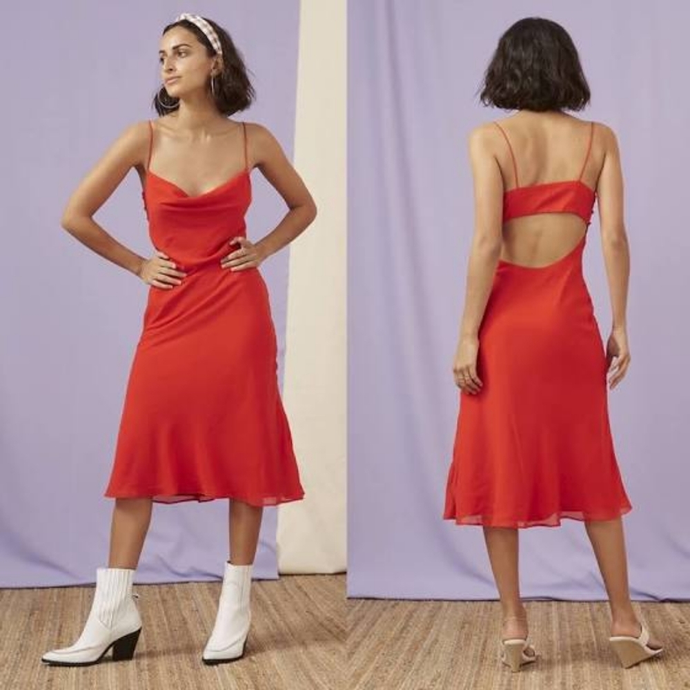 NWOT Finders Keepers Nostalgia Dress In Red